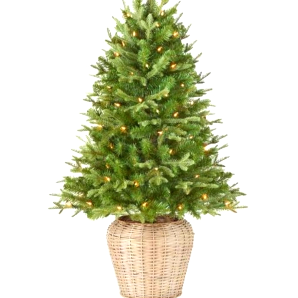 4 ft Pre-Lit Potted Tree * NEW *